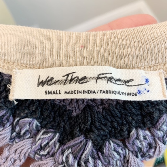 Free People Spring Bound Crochet Tee Small - Picture 12 of 14